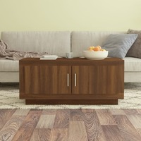  Coffee Table Brown Oak 102x50x45 cm Engineered Wood