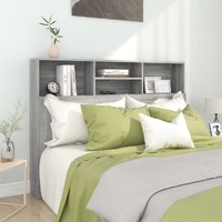  Headboard Cabinet Grey Sonoma 140 cm