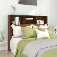  Headboard Cabinet Brown Oak 140 cm
