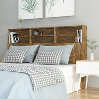  Headboard Cabinet Smoked Oak 160 cm