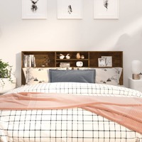  Headboard Cabinet Smoked oak 180x19x103.5 cm