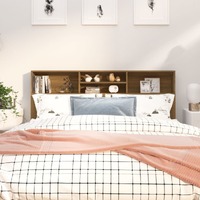  Headboard Cabinet Brown oak 180 cm