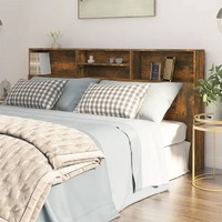  Headboard Cabinet Smoked Oak 200 cm