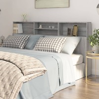  Headboard Cabinet Grey Sonoma 200 cm