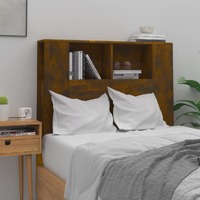  Headboard Cabinet Smoked Oak 100 cm