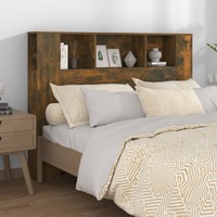  Headboard Cabinet Smoked Oak 140 cm