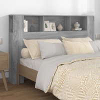  Headboard Cabinet Grey Sonoma 160 cm