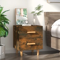  Bed Cabinet Smoked Oak 40x35x47.5 cm