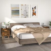  Bed Cabinets 2 pcs Smoked Oak 40x35x47.5 cm