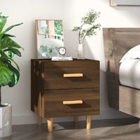  Bed Cabinet Brown Oak 40x35x47.5 cm