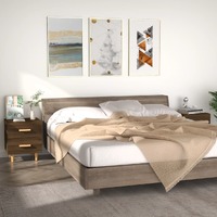  Bed Cabinets 2 pcs Brown Oak 40x35x47.5 cm