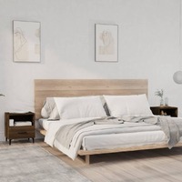  Bedside Cabinets 2 pcs Brown Oak Engineered Wood