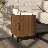  Bedside Cabinet Brown Oak Engineered Wood