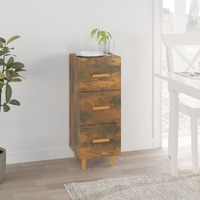  Sideboard Smoked Oak 34.5x34x90 cm Engineered Wood