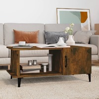  Coffee Table Smoked Oak 90x50x40 cm Engineered Wood