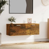  Wall Cabinet Smoked Oak 100x36.5x35 cm Engineered Wood