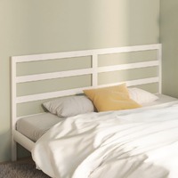  Bed Headboard White 186 cm Solid Wood Pine