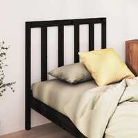  Bed Headboard Black 96 cm Solid Wood Pine