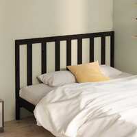  Bed Headboard Black 156 cm Solid Wood Pine