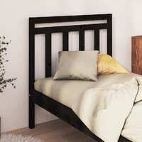  Bed Headboard Black 96 cm Solid Wood Pine