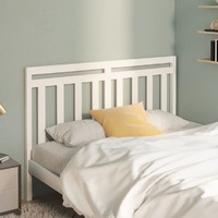  Bed Headboard White 141 cm Solid Wood Pine