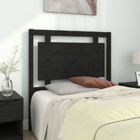  Bed Headboard Black 95.5 cm Solid Wood Pine