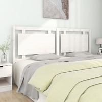  Bed Headboard White 185.5 cm Solid Wood Pine
