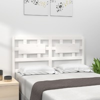  Bed Headboard White 140.5 cm Solid Wood Pine