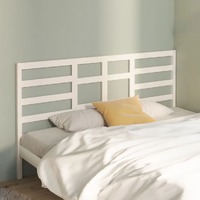  Bed Headboard White 186 cm Solid Wood Pine