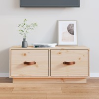  TV Cabinet 80x34x35 cm Solid Wood Pine