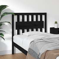  Bed Headboard Black 95.5 cm Solid Wood Pine