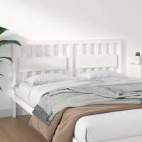  Bed Headboard White 155.5 cm Solid Wood Pine