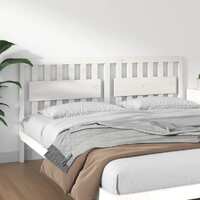  Bed Headboard White 185.5 cm Solid Wood Pine