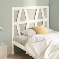  Bed Headboard White 96 cm Solid Wood Pine