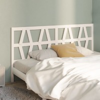  Bed Headboard White 186 cm Solid Wood Pine