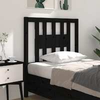  Headboard Black 96 cm Solid Wood Pine
