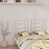  Bed Headboard White 141 cm Solid Wood Pine