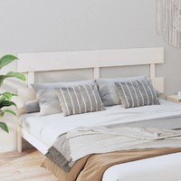  Bed Headboard White 184 cm Solid Wood Pine