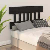  Bed Headboard Black 153.5 cm Solid Wood Pine
