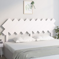  Bed Headboard White 178 cm Solid Wood Pine