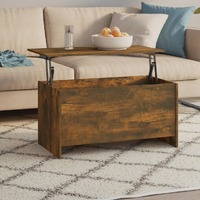  Coffee Table Smoked Oak 102x55.5x52.5 cm Engineered Wood