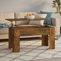  Coffee Table Smoked Oak 101x49x52 cm Engineered Wood