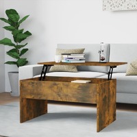  Coffee Table Smoked Oak 80x50.5x41.5 cm Engineered Wood