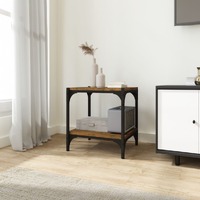 TV Cabinet Smoked Oak 40x33x41 cm Engineered Wood and Steel