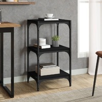  Book Cabinet Black 40x33x70.5 cm Engineered Wood and Steel