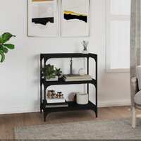  Book Cabinet Black 60x33x70.5 cm Engineered Wood and Steel