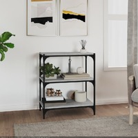  Book Cabinet Grey Sonoma 60x33x70.5 cm Engineered Wood and Steel