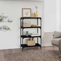  Book Cabinet Black 60x33x100 cm Engineered Wood and Steel