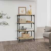  Book Cabinet Sonoma Oak 60x33x100 cm Engineered Wood and Steel