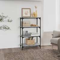  Book Cabinet Grey Sonoma 60x33x100 cm Engineered Wood and Steel